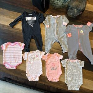 7PC Baby Girl Mixed Clothes Lot